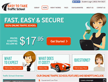 Tablet Screenshot of easytotaketrafficschool.com
